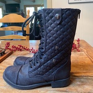 American Eagle Outfitters Black Combat Boots